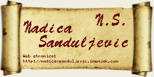 Nadica Sanduljević vizit kartica